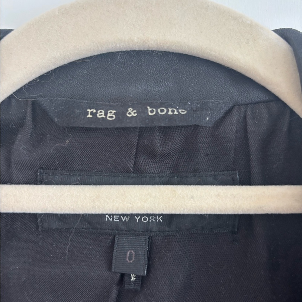Rag and Bone Blazer with Leather Trim - Picture 2 of 4